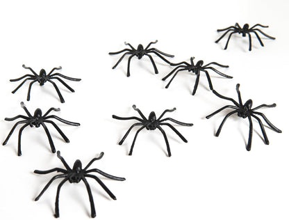 Halloween Spider Web Decoration, 200 Square Feet & Plastic Spiders, Halloween Party Supplies, Spider Webs (Small, 200 Sq Feet) (8 Fake Spiders Included)