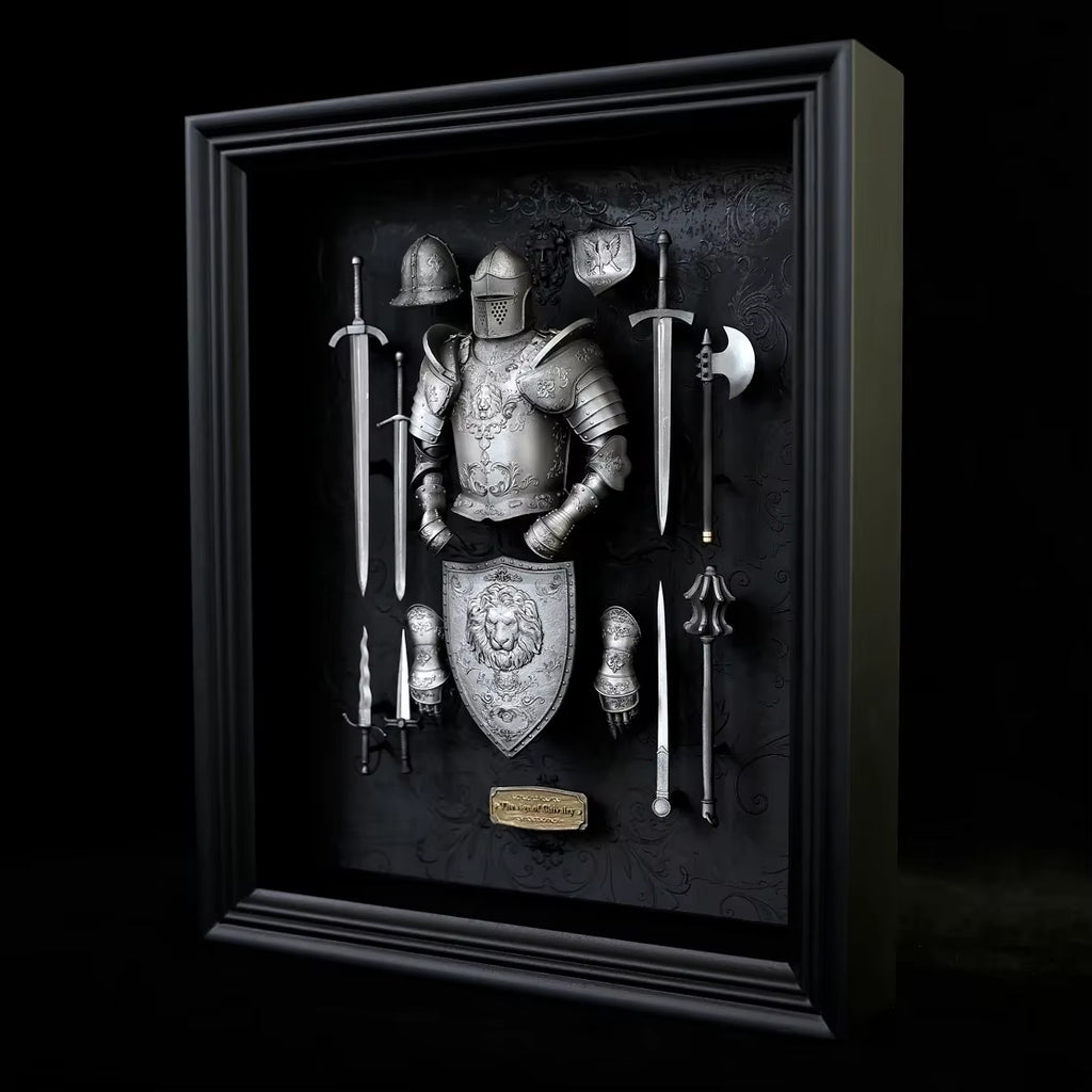 Resin Home Decoration Craft Ancient European Medieval Armour Finished Home Decoration Model Decorative Frame LTCP-266