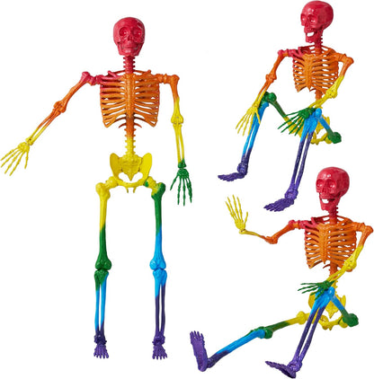 5.6 FT Halloween Posable Life Size Skeleton, Full Body Realistic Bones with Mova
