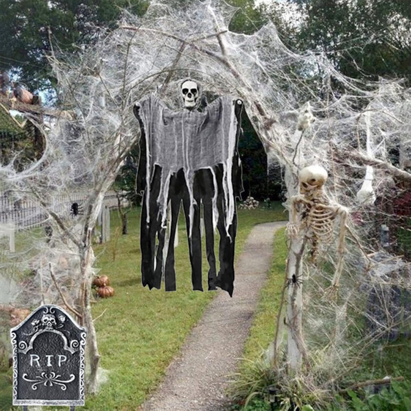 Spider Webs Halloween Decorations,300Sqft Spider Webs