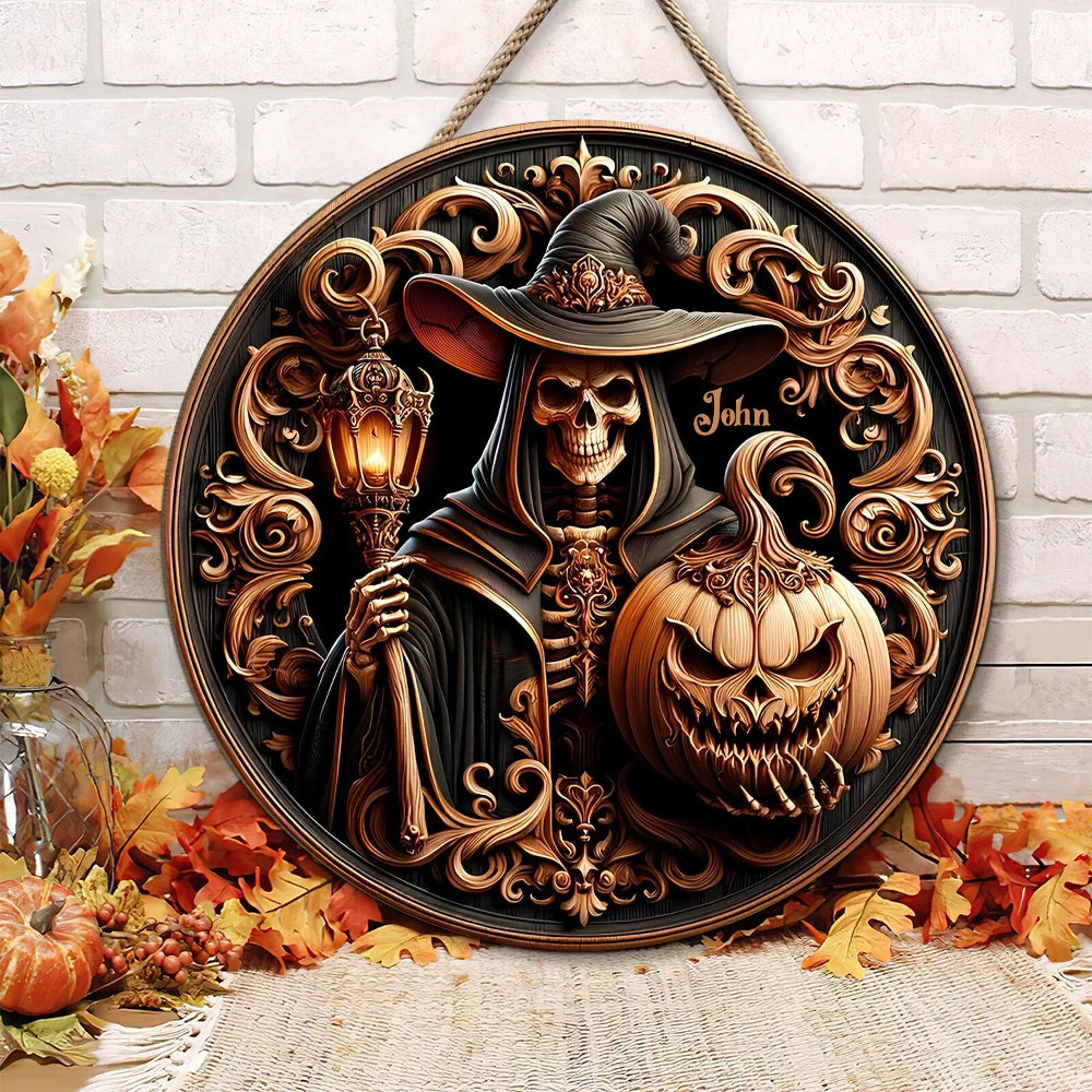 Halloween Skull Wood Sign, Home Decoration 02TOTN290824