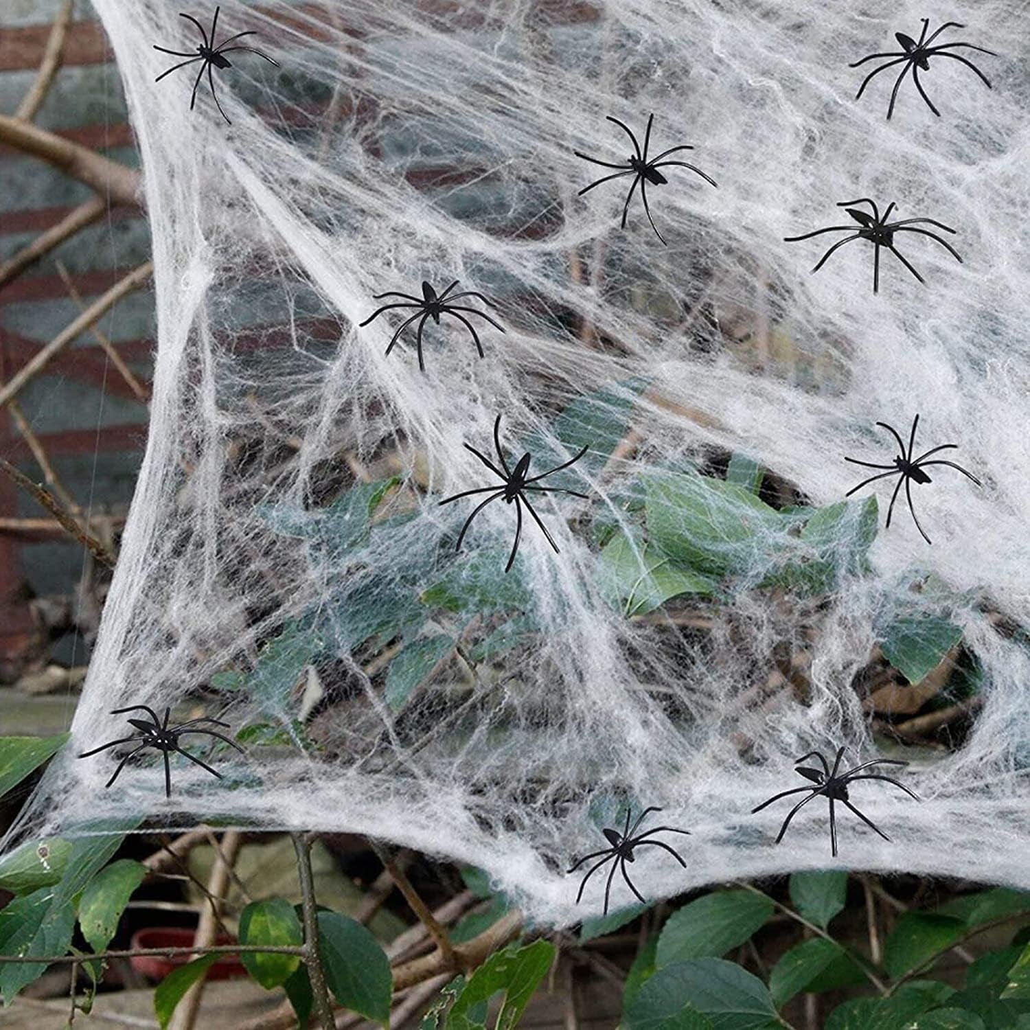 Spider Webs Halloween Decorations,300Sqft Spider Webs