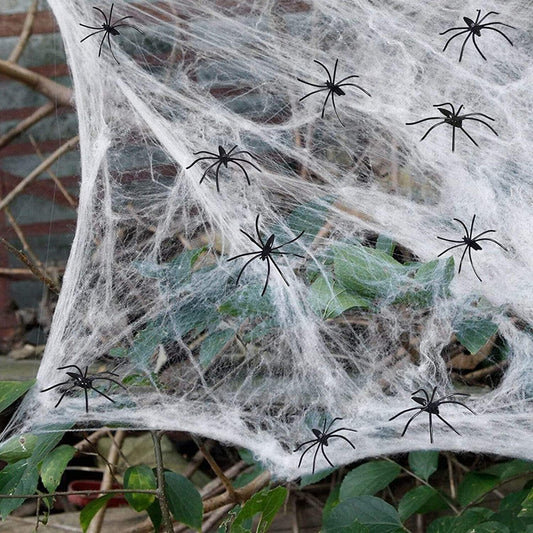 Spider Webs Halloween Decorations,300Sqft Spider Webs