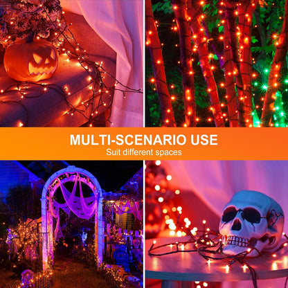 500 LED Halloween Lights Outdoor, 164 FT Fairy Lights with 8 Modes
