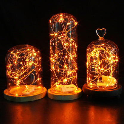 6 Pack Fairy Lights Battery Operated 7Ft 20 LED Mini String Lights Silver Wire Firefly Starry Moon Twinkle Lights for Halloween Mason Jars Party Christmas Centerpiece Table Decorations, Orange