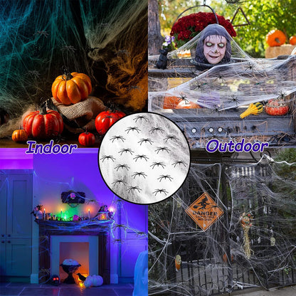 Spider Webs Halloween Decorations,300Sqft Spider Webs